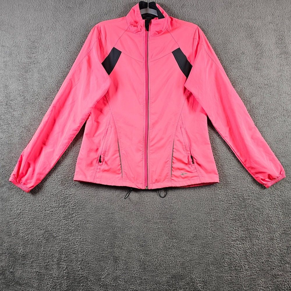 Brooks Shelter Technology Running Jacket Neon Pink Windbreaker Size Medium